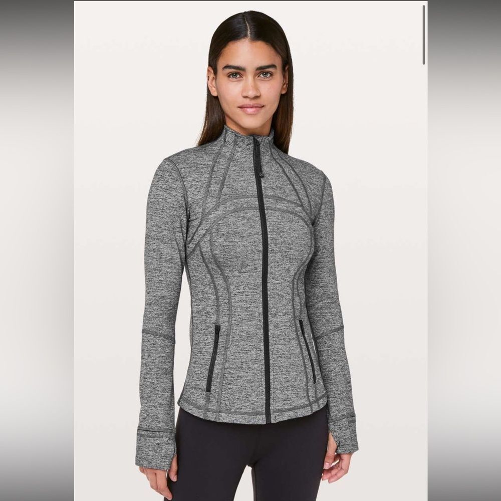 Lululemon Newest Design Define Jacket In Heathered Black Full Length